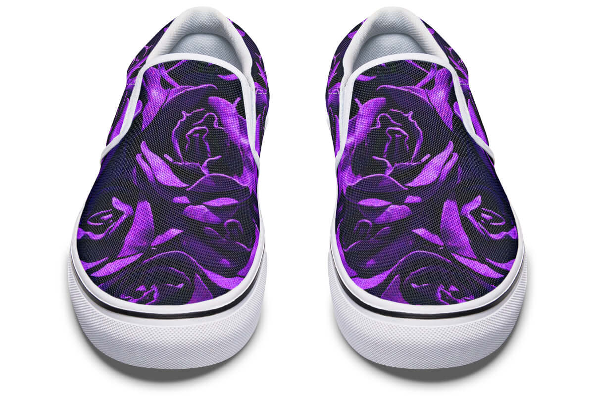 Purple Roses Canvas Slip-On Trainers | ANTIBrand