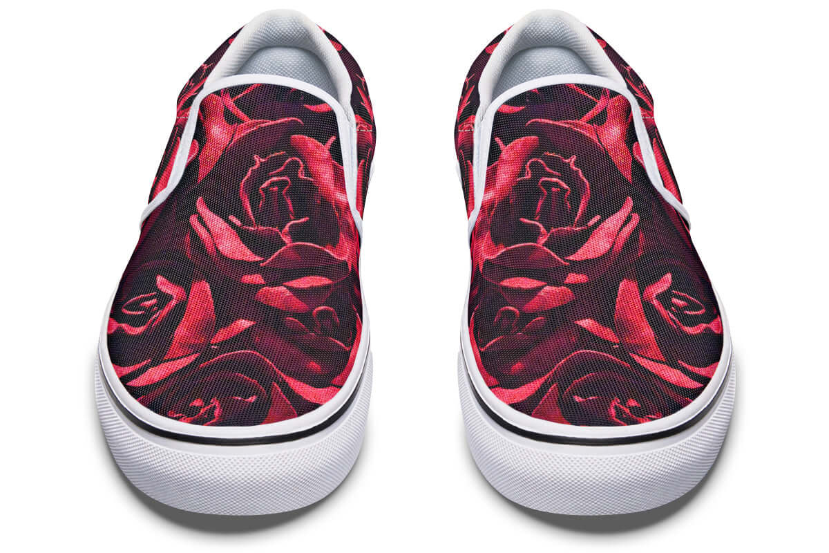 Red Roses Canvas Slip-On Trainers | ANTIBrand