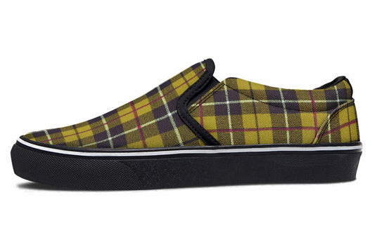 Yellow Tartan Canvas Slip-On Trainers | ANTIBrand