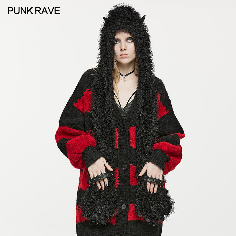 Punk Rave Sunniva Hooded Scarf - Kate's Clothing