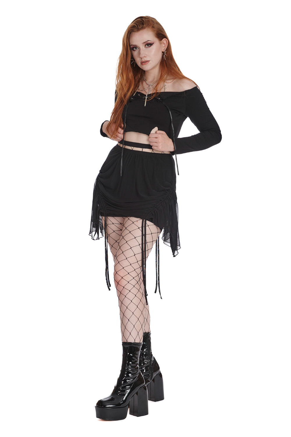 Banned Tattered Threads Mesh Mini Skirt - Kate's Clothing