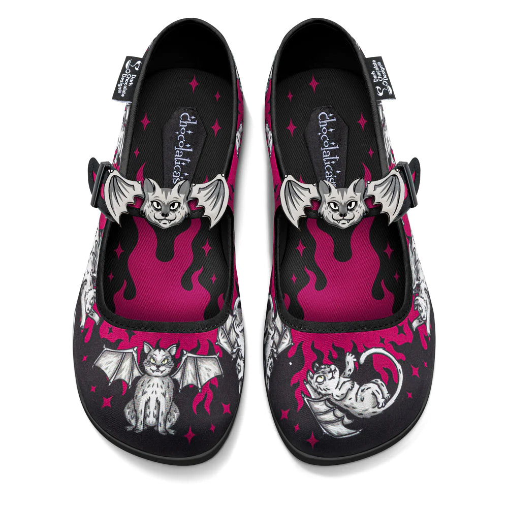 Hot Chocolate The Gargoyle Cats Women's Mary Jane Flat Shoes - Kate's Clothing