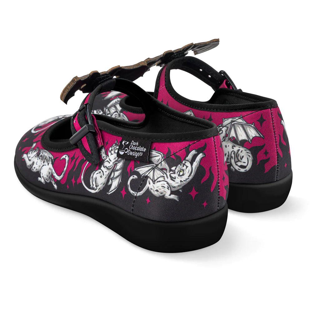 Hot Chocolate The Gargoyle Cats Women's Mary Jane Flat Shoes - Kate's Clothing