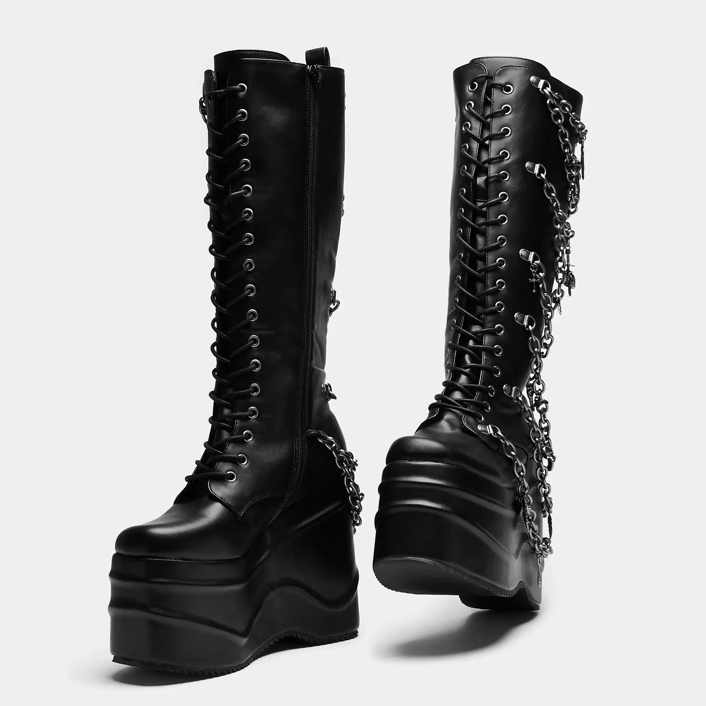 Koi The Amygdala Platform Boots with Chains and Charms - Kate's Clothing