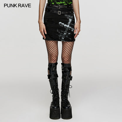 Punk Rave Tierra Mini Skirt - Kate's Clothing