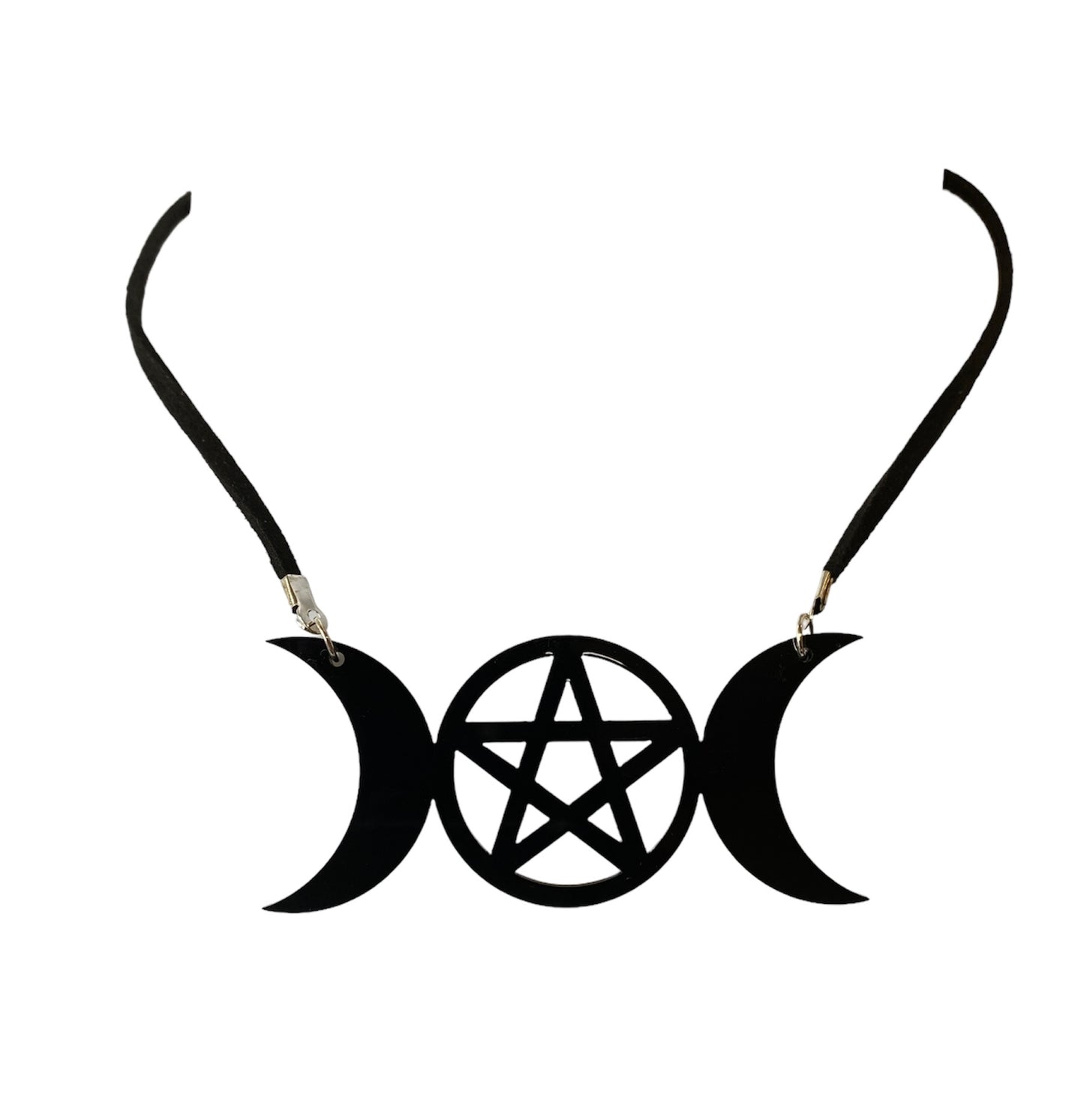 House Of Bats Triple Moon Choker Necklace - Kate's Clothing