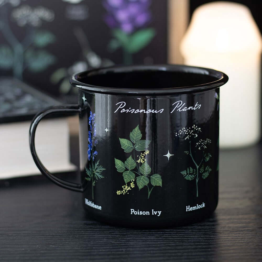 Gothic Gifts Poisonous Plants Enamel Mug