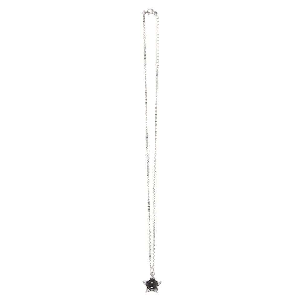 Gothic Gifts Deadly Nightshade Necklace with Black Obsidian on Greeting Card