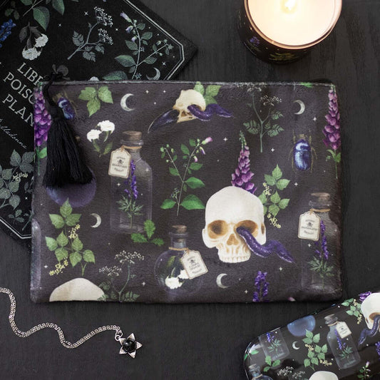 Gothic Gifts Venom & Vines Print Makeup Bag