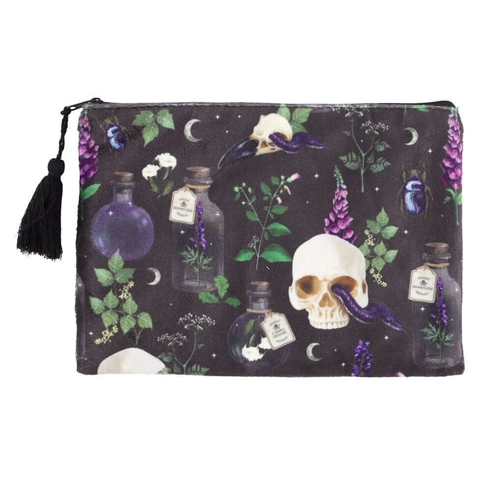 Gothic Gifts Venom & Vines Print Makeup Bag
