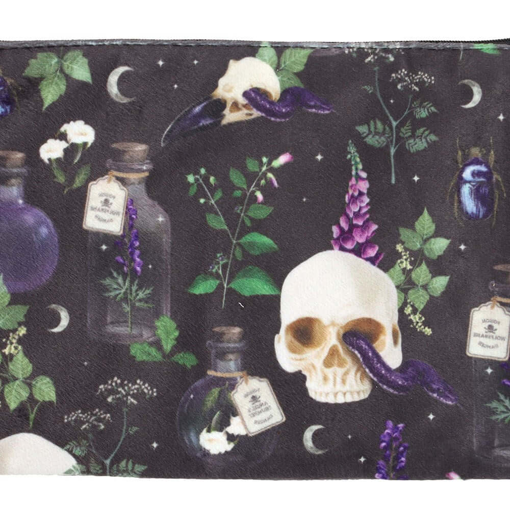 Gothic Gifts Venom & Vines Print Makeup Bag