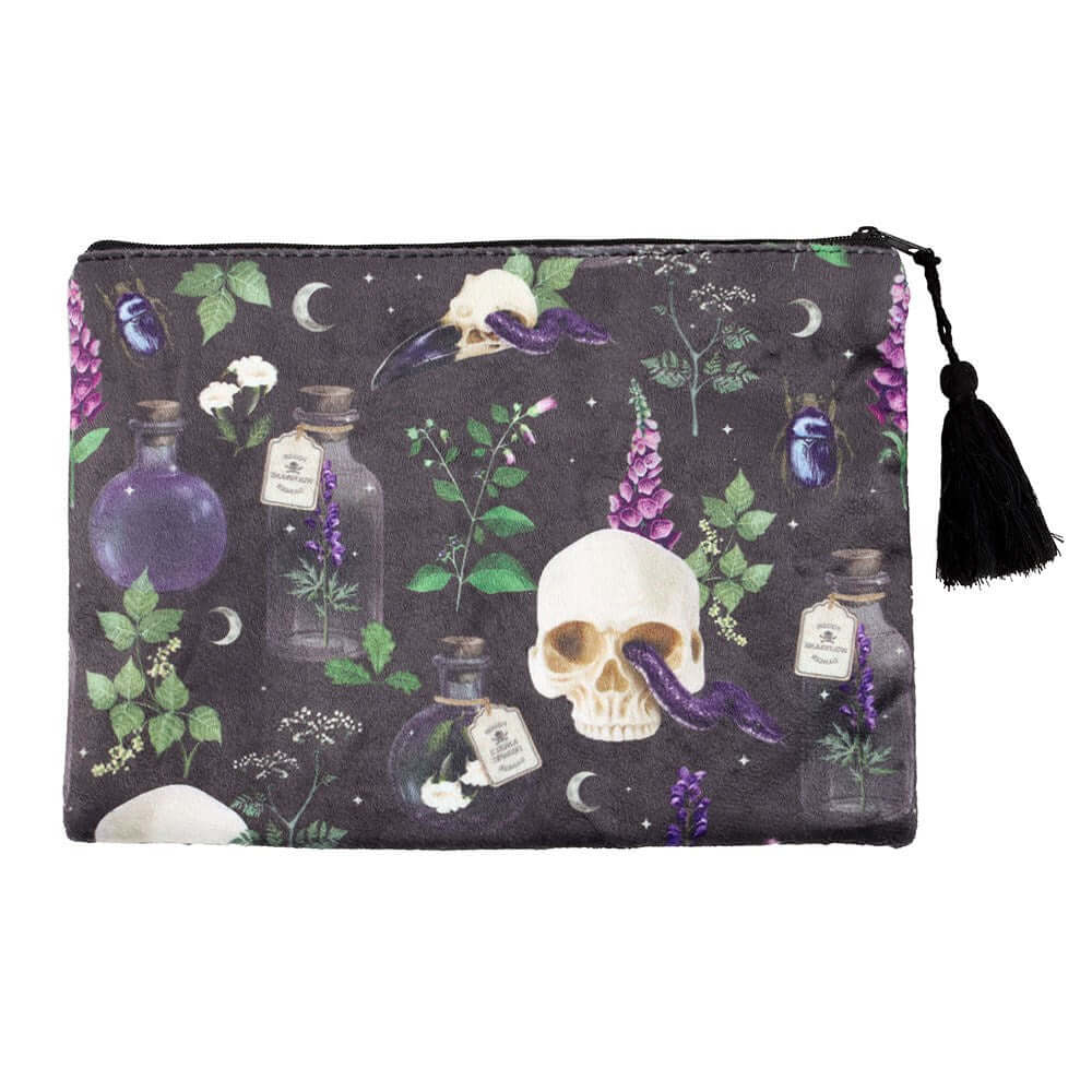 Gothic Gifts Venom & Vines Print Makeup Bag