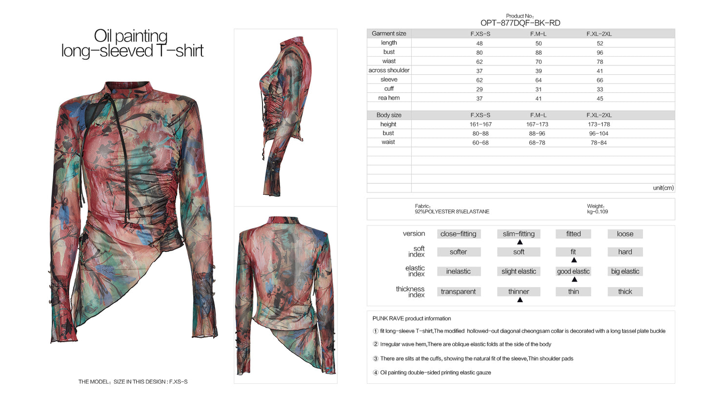 Verity Long Sleeve Top - Red - Kate's Clothing