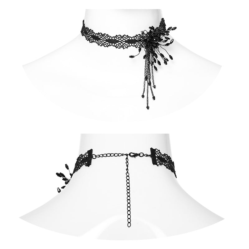 Punk Rave Violeta Choker - Black - Kate's Clothing