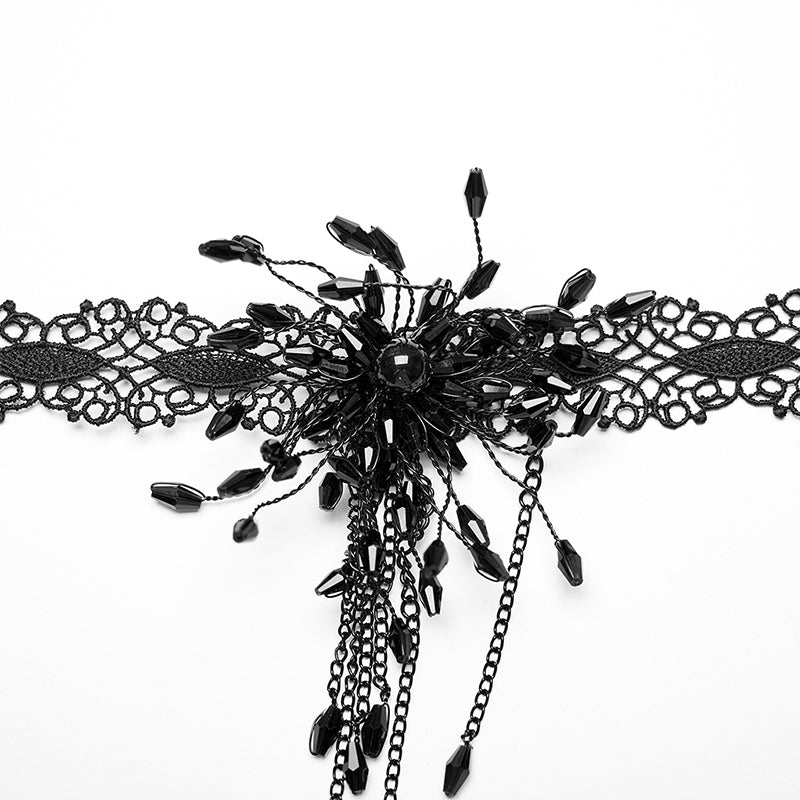 Punk Rave Violeta Choker - Black - Kate's Clothing