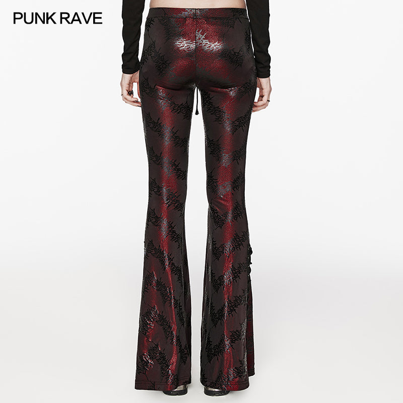 Punk Rave Gianna Trousers - Red - Kate's Clothing