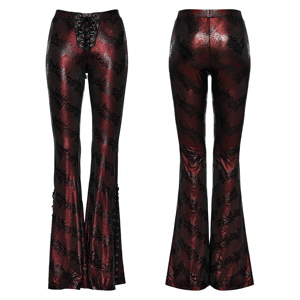 Punk Rave Gianna Trousers - Red - Kate's Clothing