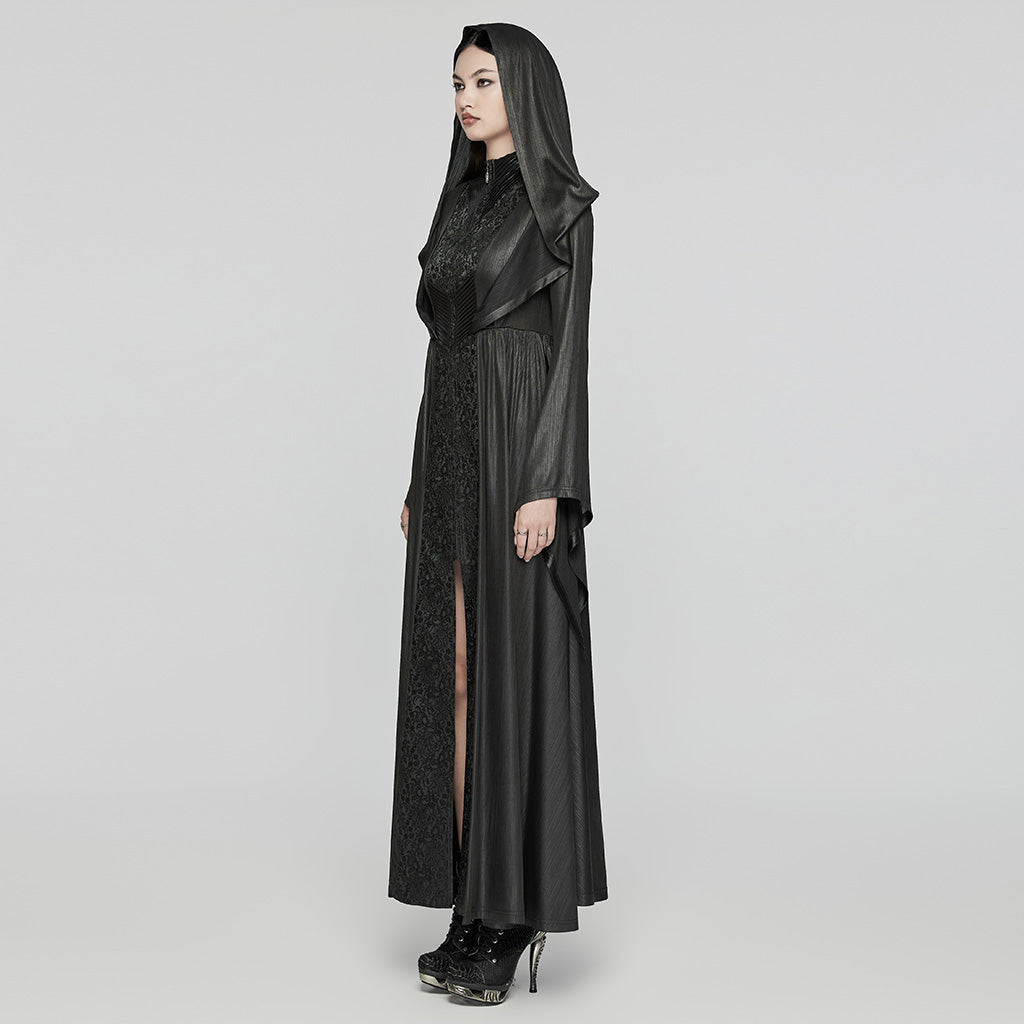 Punk Rave Benilde Gothic Witchy Hooded Full Length Jacket - Kate's Clothing