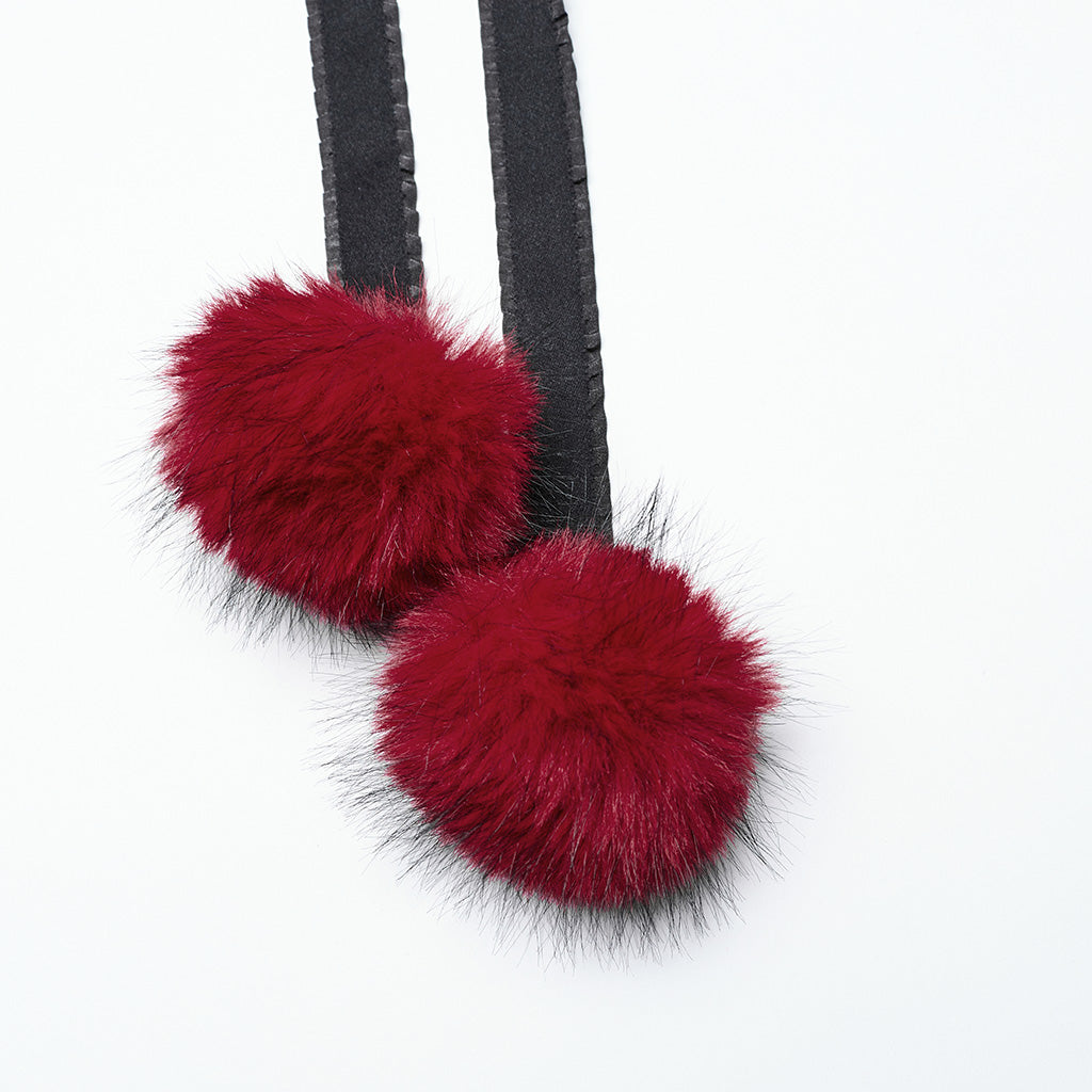 Punk Rave Izya Faux Fur Cloak in Red - Kate's Clothing