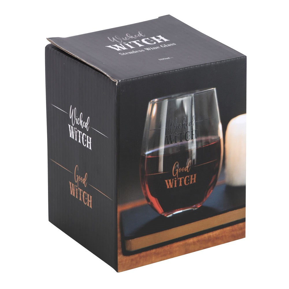 Gothic Gifts Wicked Witch Stemless Wine Glass - Kate's Clothing