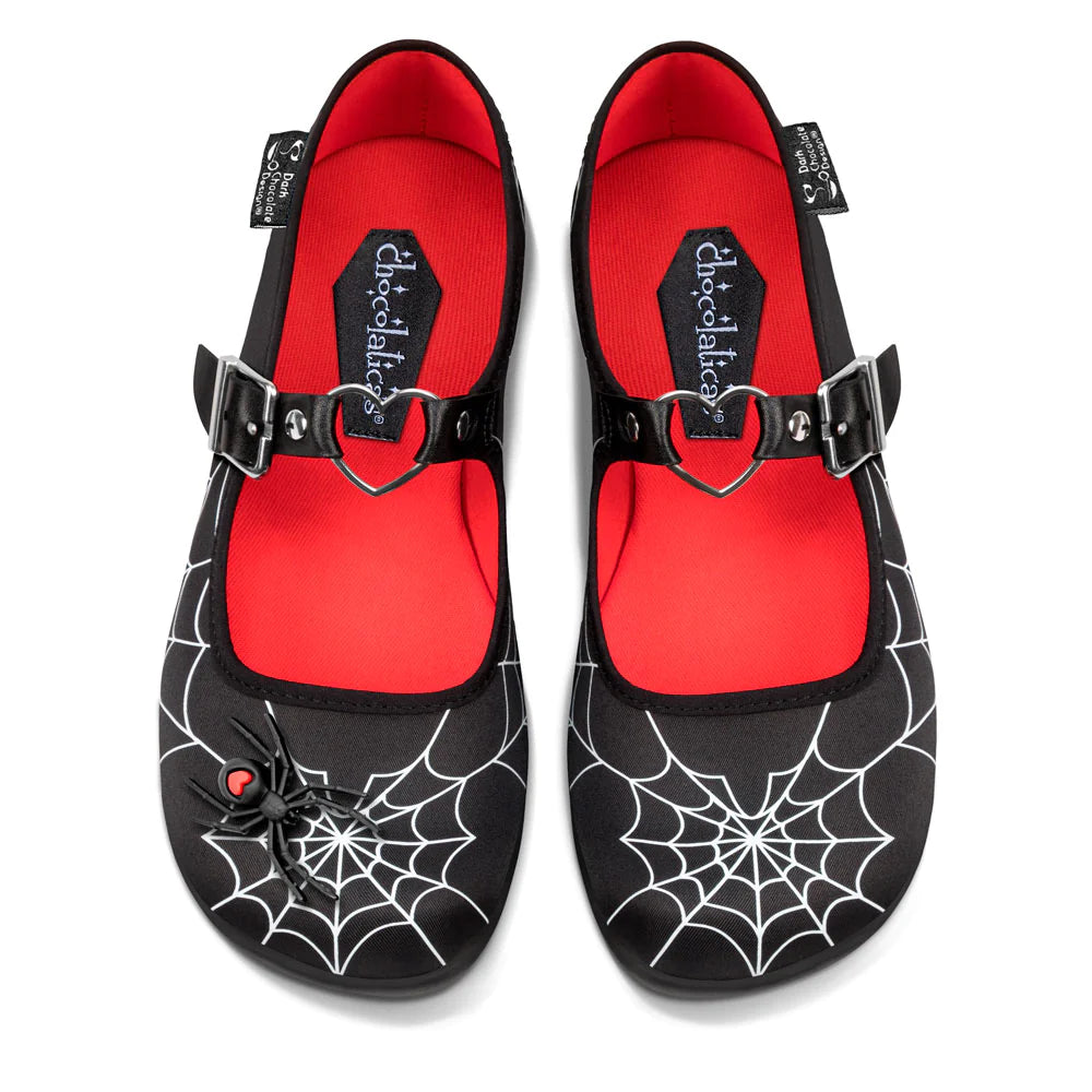 Hot Chocolate Widow Heart Mary Jane Flat - Kate's Clothing