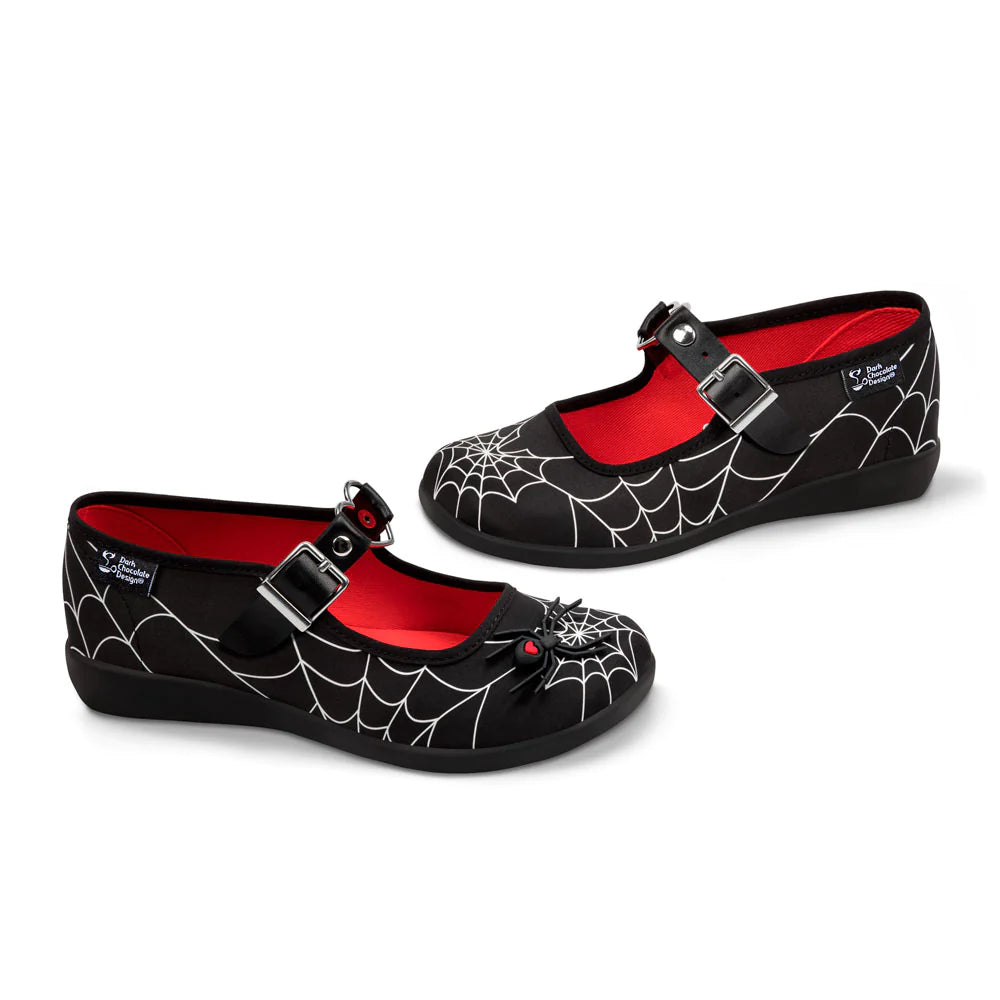 Hot Chocolate Widow Heart Mary Jane Flat - Kate's Clothing