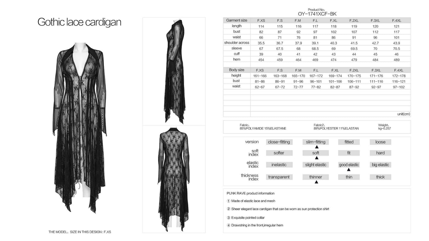 Punk Rave Tau Lace Cardigan - Kate's Clothing