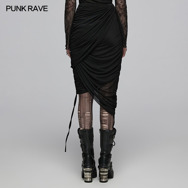 Punk Rave Zephyrine Draped Adjustable Skirt - Kate's Clothing