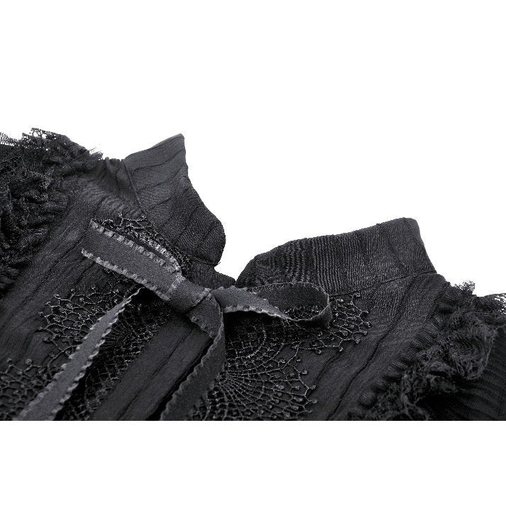 Dark in Love Diya Frilly Gothic Shirt Dress - Kate's Clothing