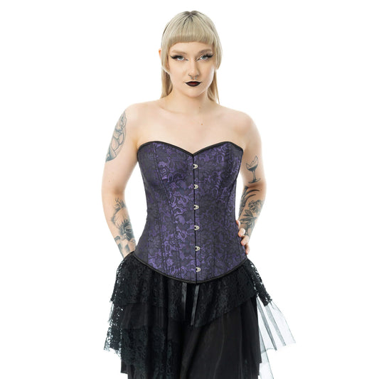 Vixxsin Amethyst Lace Gothic Corset