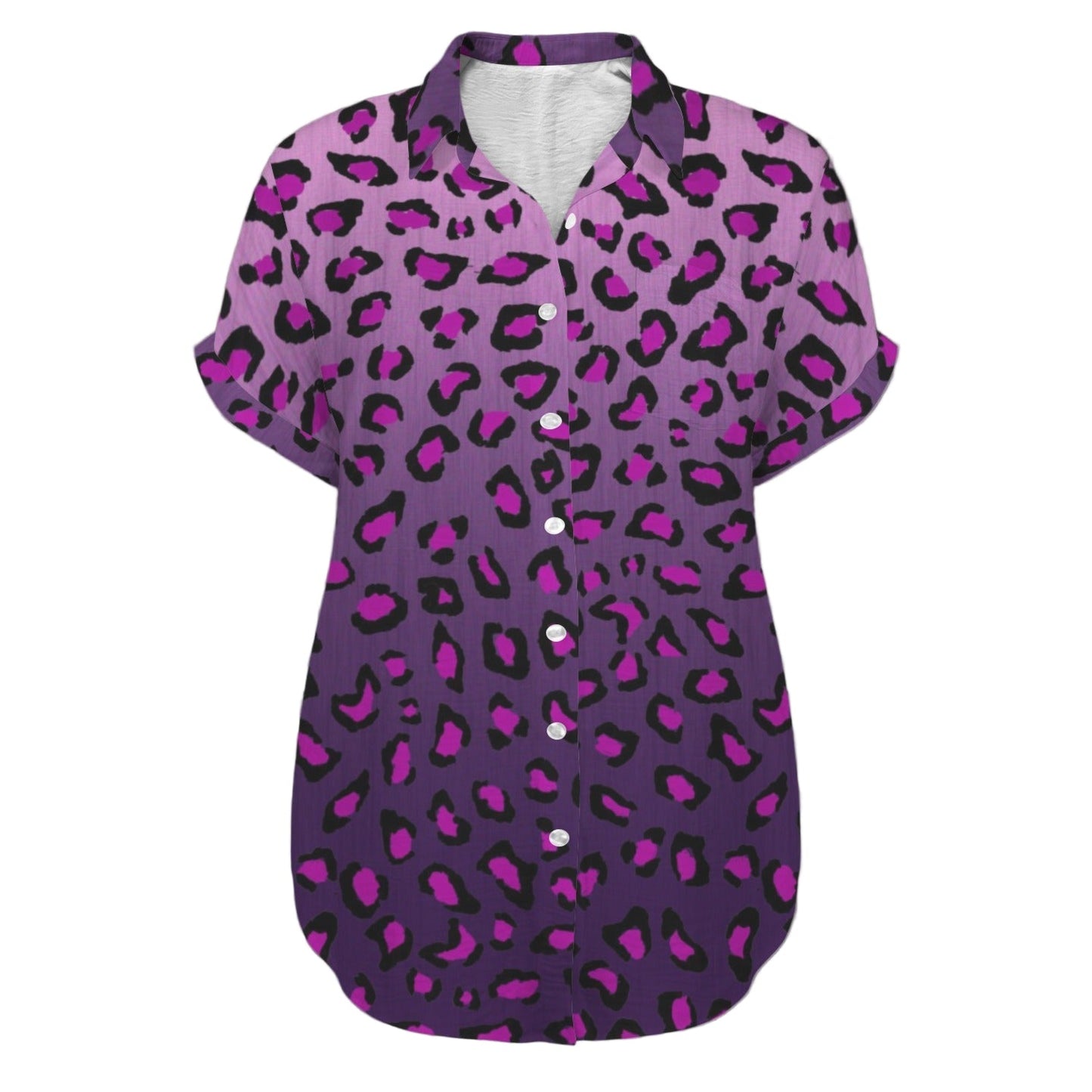 Front view of ANTIBrand Pink Panther Print short sleeve shirt