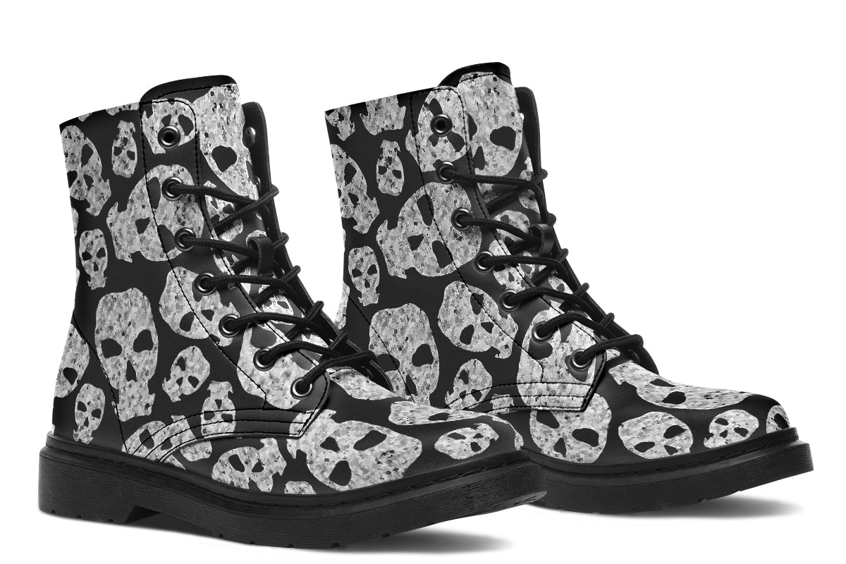 Pair of ANTIBrand Ashes to Ashes boots side by side on white background