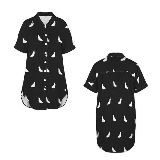 ANTIBrand Bats on Repeat Shirt Dress with gothic bat print