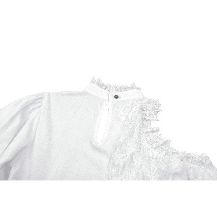 Dark in Love Aella Frozen Shoulder Effect Black and White Dress - Kate's Clothing