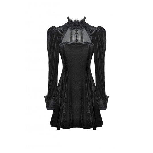 Dark in Love Inez Dark Elegant Velvet Lace Gown - Kate's Clothing