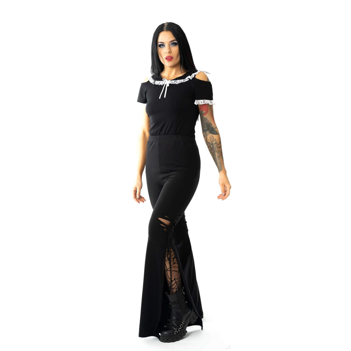 Innocent Lifestyle Ladies Birdie Long Leg Pants in Black - Kate's Clothing