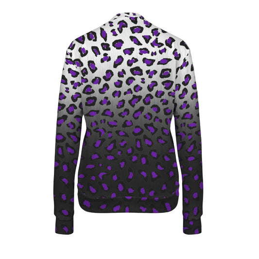 ANTIBrand Panther of Steel purple leopard gradient sweatshirt