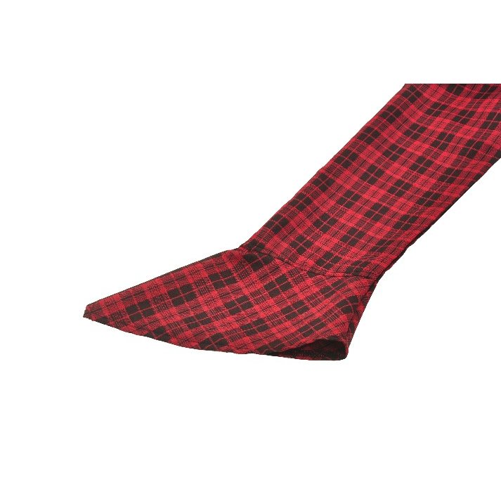 Dark in Love Rosalind Black and Red Tartan Cold Shoulder Halterneck Dress - Kate's Clothing