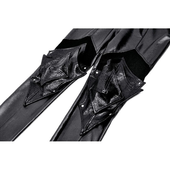 Dark in Love Isadora Faux Leather Spliced Leggings - Kate's Clothing