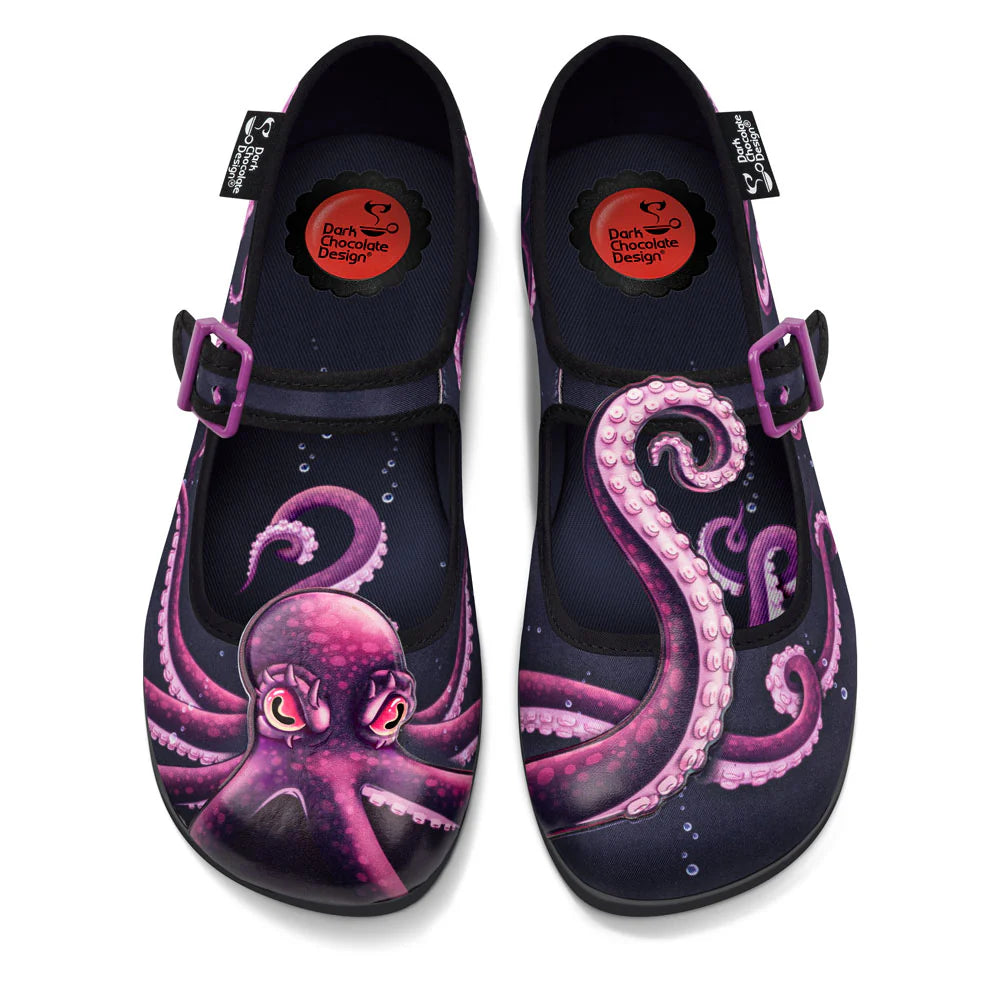 Sea Demon Mary Jane Flats - Chocolaticas® Octopus | Kate's Clothing