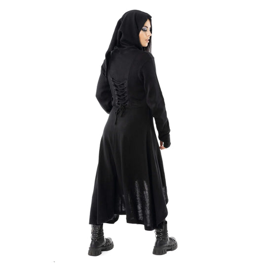 Poizen Industries Demille Hooded Maxi Cardigan - Kate's Clothing