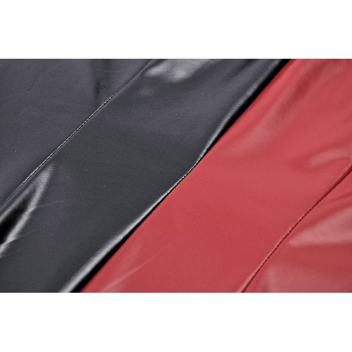 Dark in Love Ishtar Red and Black Split Faux Leather Maxi Dress - Kate's Clothing