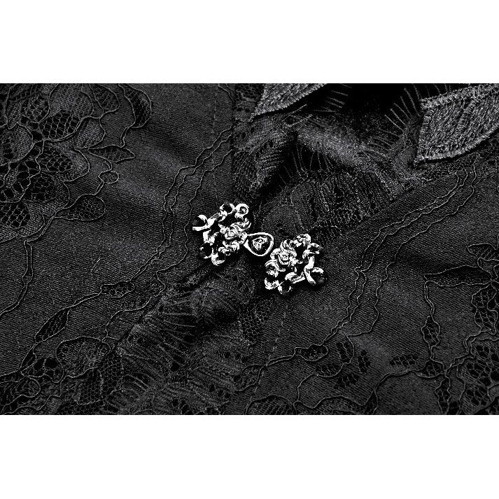 Dark in Love Morwenna Lace Gothic Maxi Dress in Black