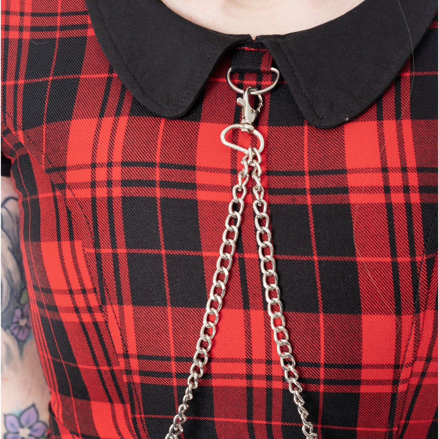 Heartless Ebbani Dress – Black/Red Check