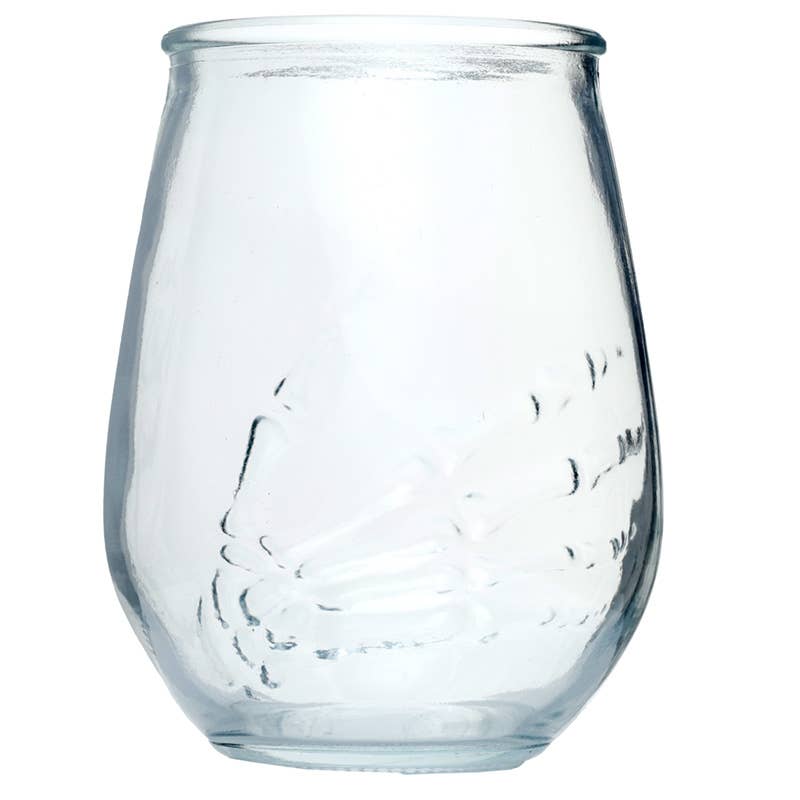 Gothic Gifts Skeleton Hand Set of 2 Glass Tumblers