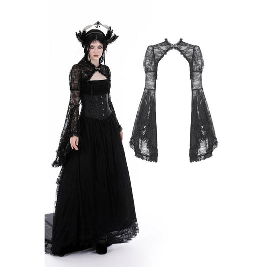 Dark in Love Belladonna Lace Bell Sleeve Goth Shrug
