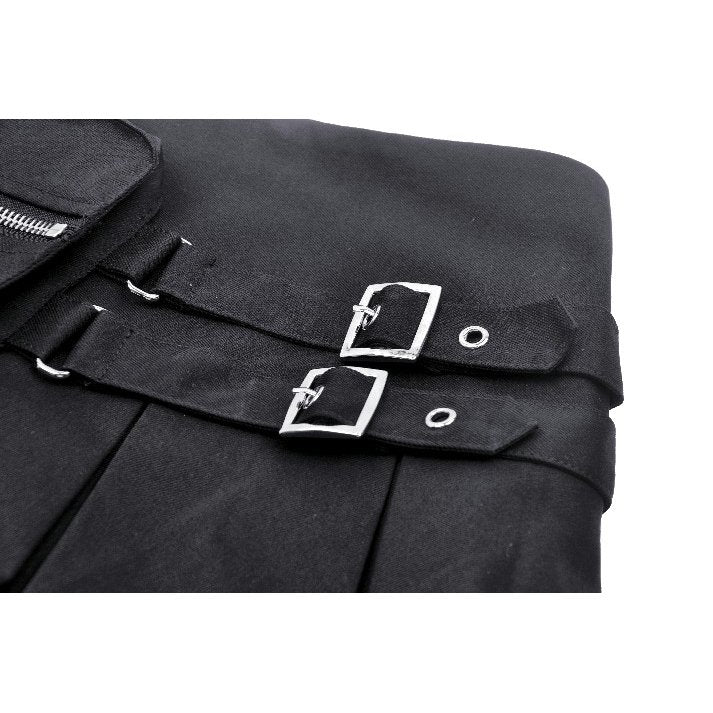 Dark in Love Maxima Utility Pleated Mini Skirt - Kate's Clothing