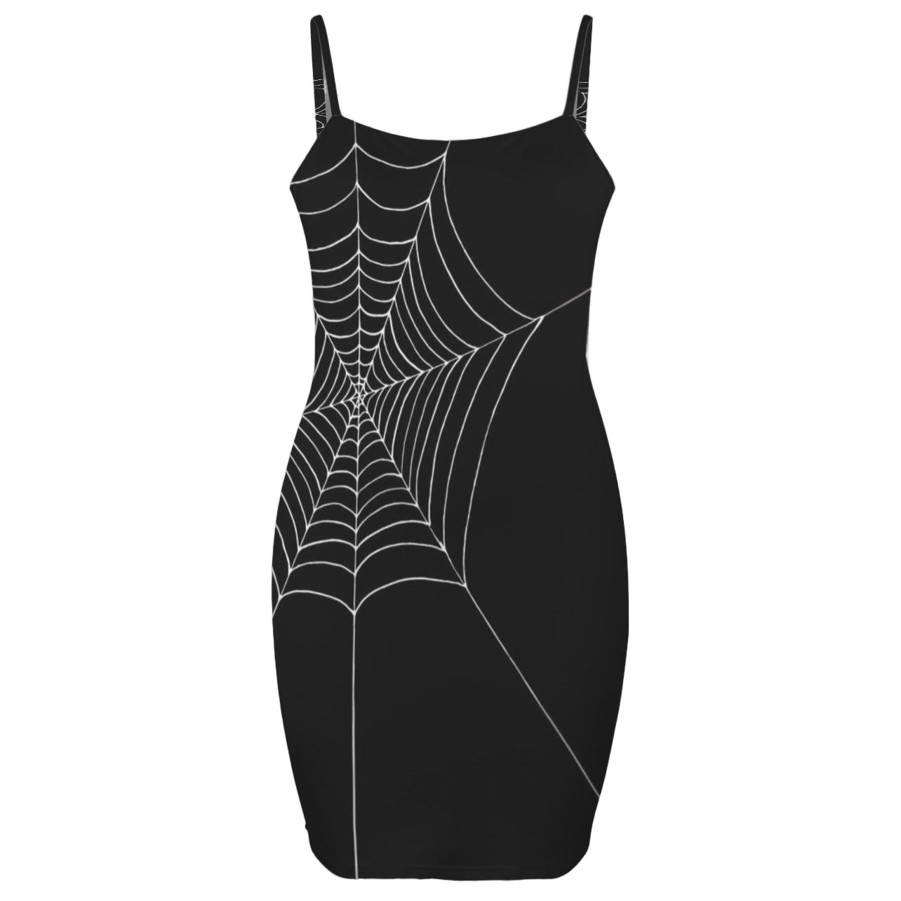 goth spiderweb mini dress front view
