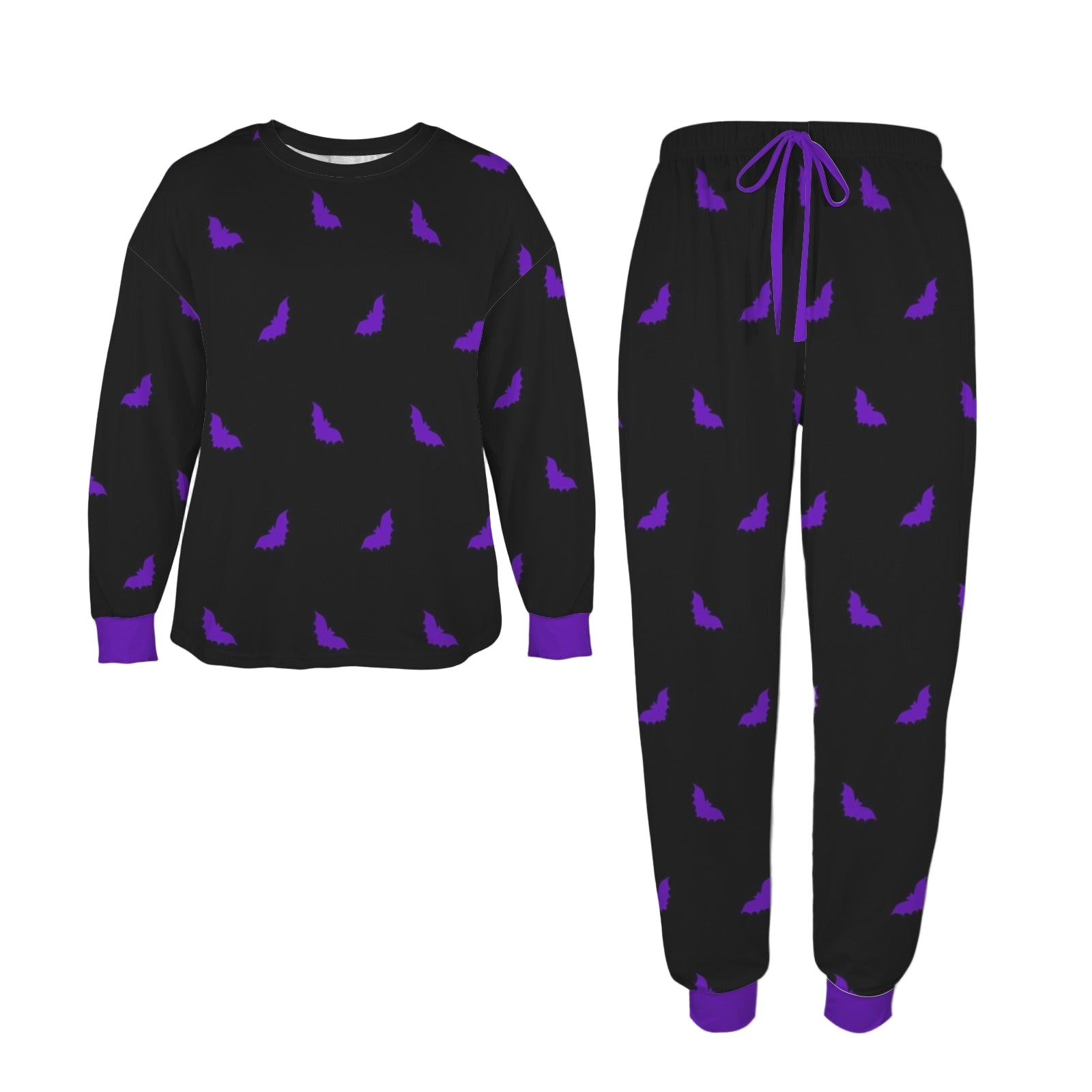 Bats on Repeat Purple Goth PJs