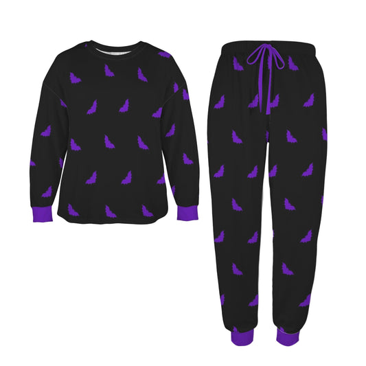 Bats on Repeat Purple Goth PJs